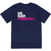 Gymnastics Short Sleeve Performance Tee - Eat. Sleep. Gymnastics.