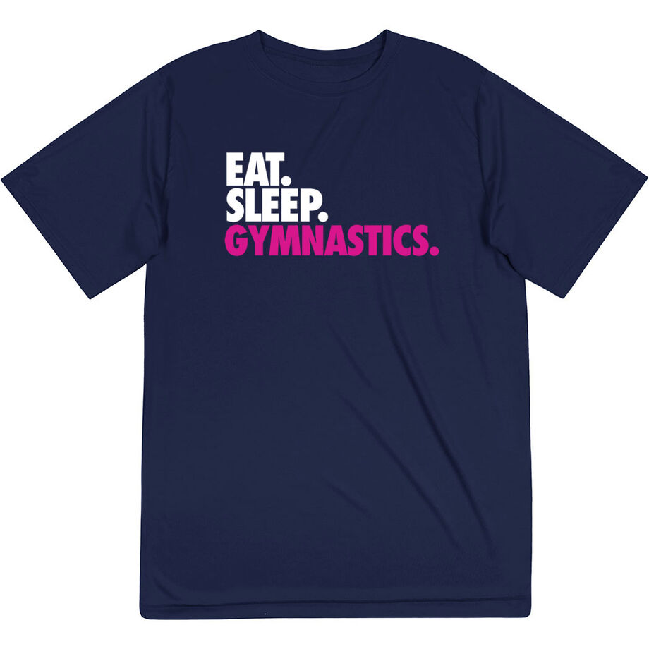 Gymnastics Short Sleeve Performance Tee - Eat. Sleep. Gymnastics.