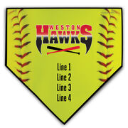 Softball Your Logo Home Plate Plaque