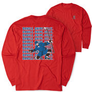 Hockey Tshirt Long Sleeve - Dangle Snipe Celly Player (Back Design)