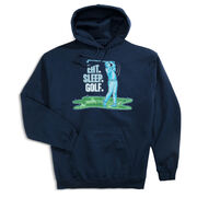 Golf Hooded Sweatshirt - Eat. Sleep. Golf