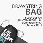 Skiing & Snowboarding Drawstring Backpack Eat. Sleep. Ski.