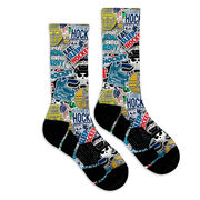 Hockey Graphic Flex Mid-Calf Socks - Hockey Life