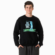 Golf Crewneck Sweatshirt - Eat. Sleep. Golf