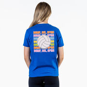 Volleyball Short Sleeve T-Shirt - Bump, Set, Spike (Back Design)