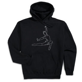 Gymnastics Hooded Sweatshirt - Gymnast Sketch