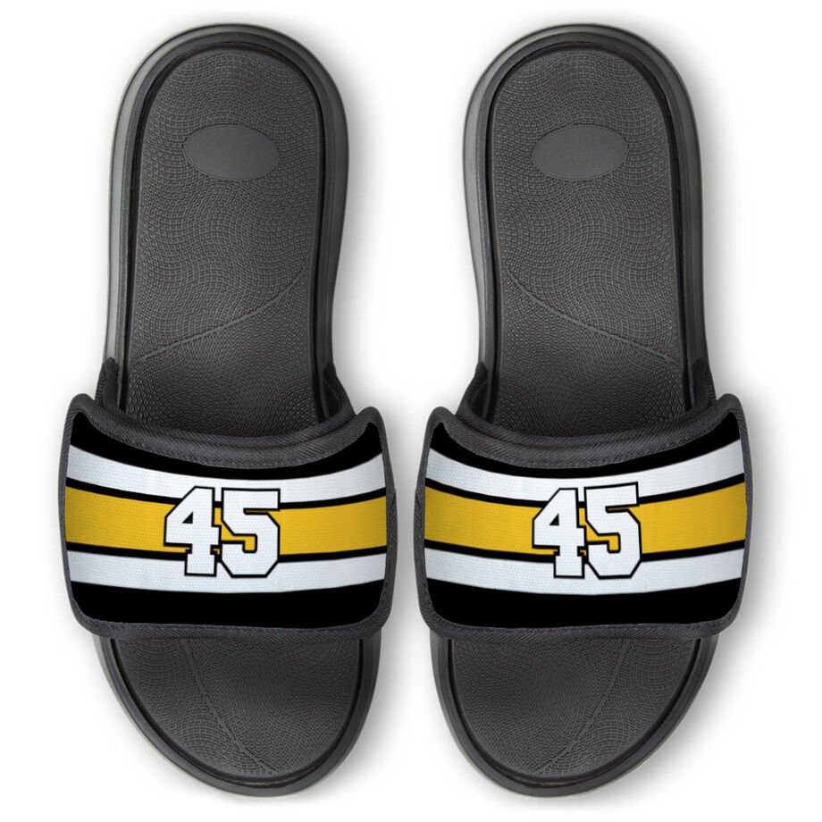 Hockey Repwell&reg; Slide Sandals - Number Stripes