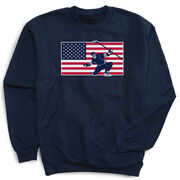 Hockey Crewneck Sweatshirt - Patriotic Hockey