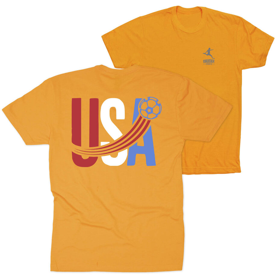Soccer Short Sleeve T-Shirt - USA Patriotic (Back Design)