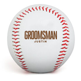Engraved Baseball - Groomsman