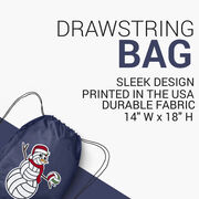 Volleyball Drawstring Backpack - Serving Holiday Cheer