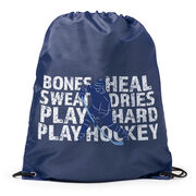 Hockey Drawstring Backpack - Bones Heal Hockey