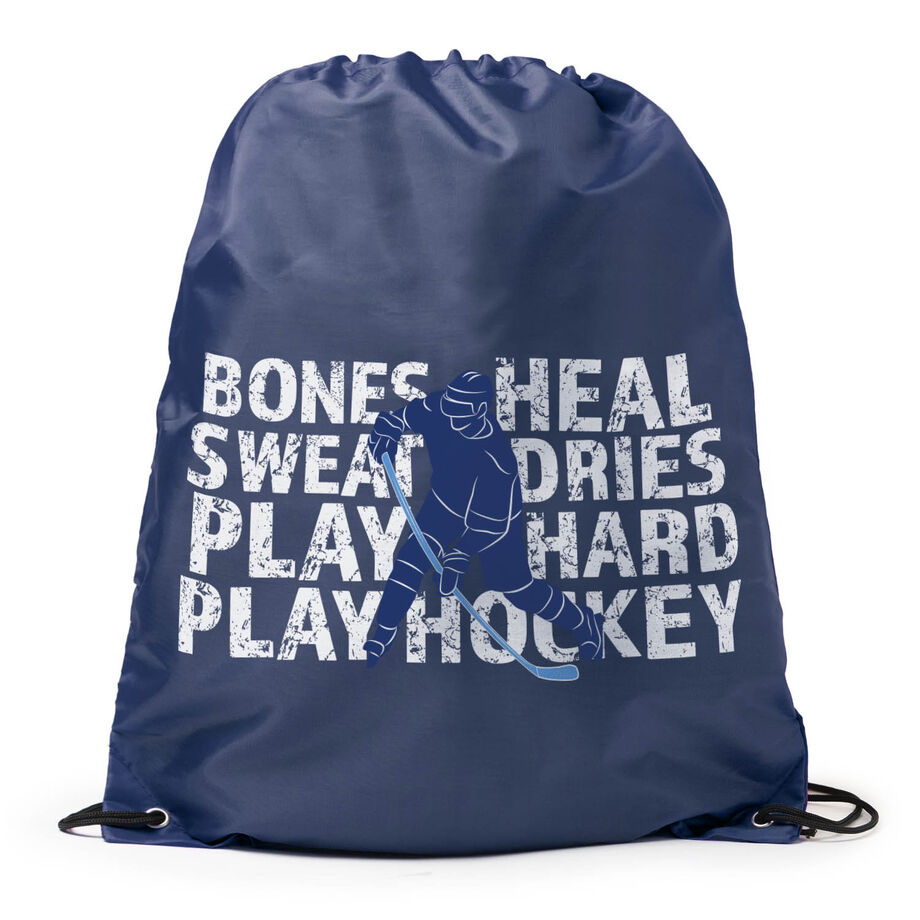 Hockey Drawstring Backpack - Bones Heal Hockey