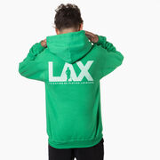 Guys Lacrosse Hooded Sweatshirt - I'd Rather Lax (Back Design)