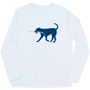 Hockey Long Sleeve Performance Tee - Rocky The Hockey Dog