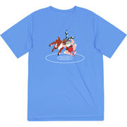 Wrestling Short Sleeve Performance Tee - Wrestling Reindeer