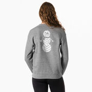 Volleyball Crewneck Sweatshirt - Volleyball Snowman (Back Design)
