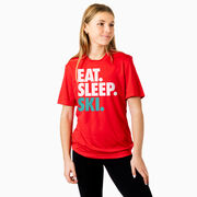 Skiing & Snowboarding Short Sleeve Performance Tee - Eat. Sleep. Ski.