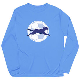 Soccer Long Sleeve Performance Tee - Kicks The Soccer Dog