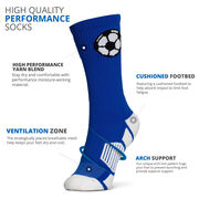 Soccer Woven Mid-Calf Socks - Soccer Ball