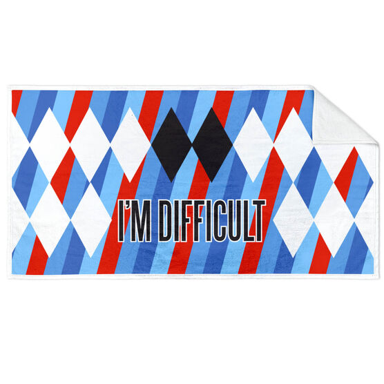 Skiing & Snowboarding Premium Beach Towel - I'm Difficult