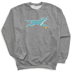 Softball Crewneck Sweatshirt - Mitts the Softball Dog