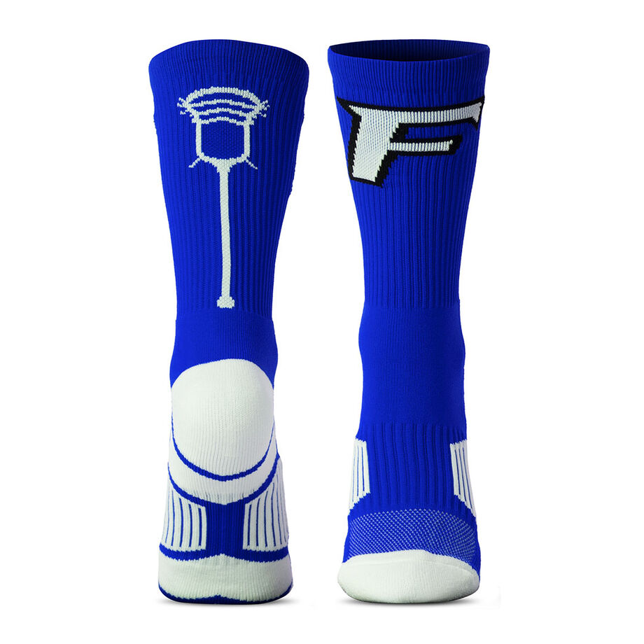 Custom Lacrosse Woven Mid-Calf Socks - Logo
