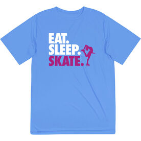 Figure Skating Short Sleeve Performance Tee - Eat. Sleep. Skate.
