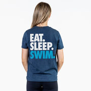 Swimming Short Sleeve T-Shirt - Eat. Sleep. Swim. (Back Design)