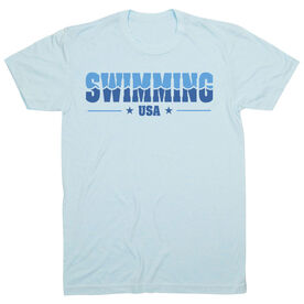 Swimming Short Sleeve T-Shirt - Swimming USA