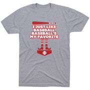 Baseball Short Sleeve T-Shirt - Baseball's My Favorite