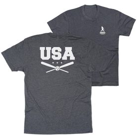 Baseball Short Sleeve T-Shirt - USA Baseball (Back Design)