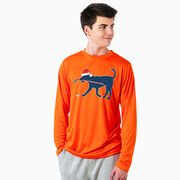 Hockey Long Sleeve Performance Tee - Christmas Dog