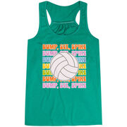 Volleyball Flowy Racerback Tank Top - Bump, Set, Spike