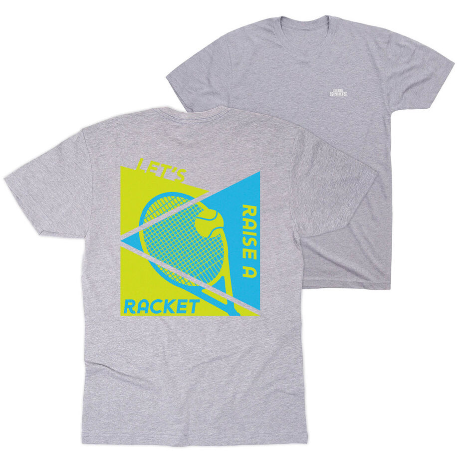 Tennis Short Sleeve T-Shirt - Let's Raise A Racket (Back Design)