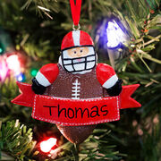 Football Ornament - Football Santa