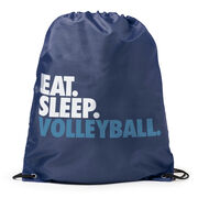 Volleyball Drawstring Backpack Eat. Sleep. Volleyball.