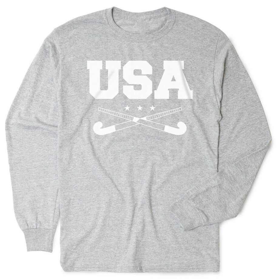 Field Hockey Tshirt Long Sleeve - USA Field Hockey - Personalization Image