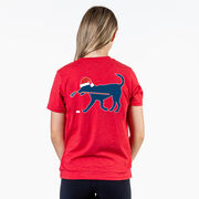 Hockey Short Sleeve T-Shirt - Christmas Dog (Back Design)