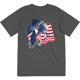 Guys Lacrosse Short Sleeve Performance Tee - Lacrosse Eagle