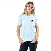 Girls Lacrosse Short Sleeve T-Shirt - Just Chillax'n (Back Design) 