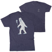 Guys Lacrosse Short Sleeve T-Shirt - Yeti (Walking) (Back Design)