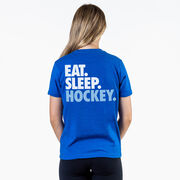 Hockey Short Sleeve T-Shirt - Eat. Sleep. Hockey (Back Design)