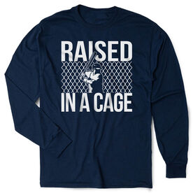 Baseball Tshirt Long Sleeve - Raised in a Cage