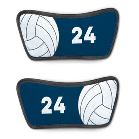 Volleyball Repwell&reg; Sandal Straps - Ball and Number Reflected