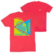 Tennis Short Sleeve T-Shirt - Let's Raise A Racket (Back Design)