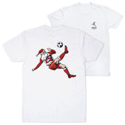 Soccer Short Sleeve T-Shirt - Soccer Santa (Back Design)