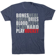 Hockey Tshirt Short Sleeve Bones Saying