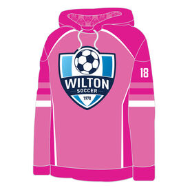 Soccer Hoodie - Wilton Soccer Logo (Pink)