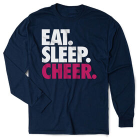 Cheerleading Tshirt Long Sleeve - Eat. Sleep. Cheer